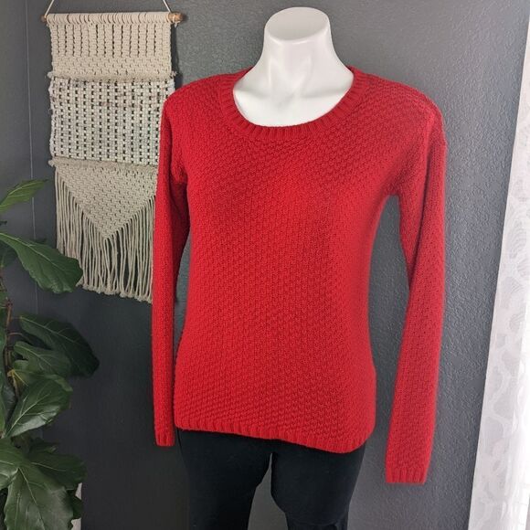 Ana Red Knit Sweater - Picture 1 of 9